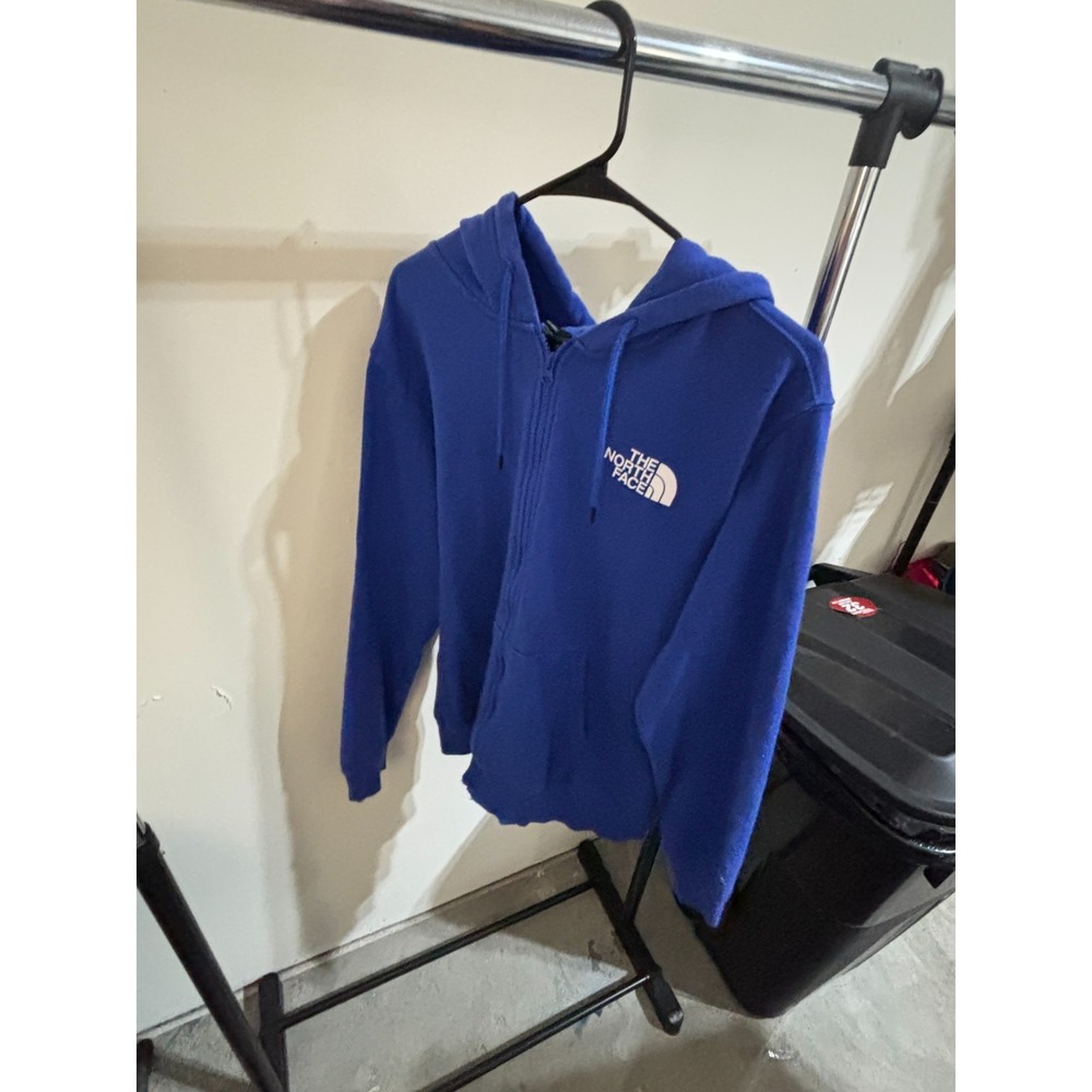 The North Face Mens Full Zip Hoodie Sweatshirt Blue XL